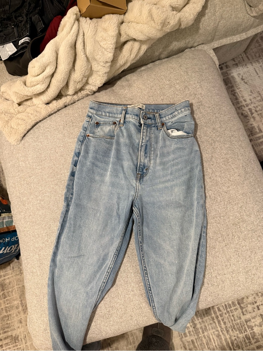 Abercrombie & Fitch Light Wash Boyfriend Jeans
